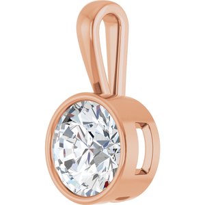 14K Rose Gold 13 mm Round Charm/Pendant Mounting – image 3