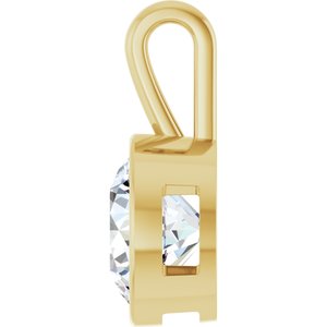 10K Yellow Gold 16 mm Round Charm/Pendant Mounting – image 5