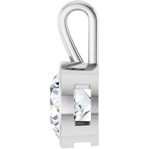 10K White Gold 16 mm Round Charm/Pendant Mounting – image 5