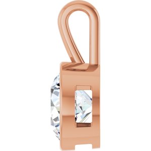 18K Rose Gold 16 mm Round Charm/Pendant Mounting – image 5