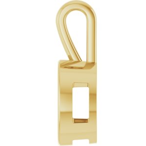 18K Yellow Gold 16 mm Round Charm/Pendant Mounting – image 6