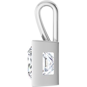 10K X1 White Gold 12x12 mm Square Charm/Pendant Mounting – image 5