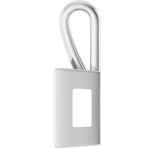 18K White Gold 12x12 mm Square Charm/Pendant Mounting – image 6