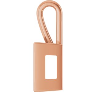14K Rose Gold 12x12 mm Square Charm/Pendant Mounting – image 6