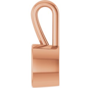 10K Rose Gold 7x7 mm Cushion Charm/Pendant Mounting – image 6