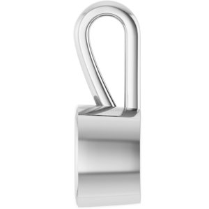 Continuum Sterling Silver 7x7 mm Cushion Charm/Pendant Mounting – image 6