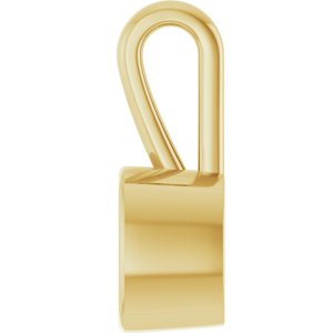 14K Yellow Gold 7x7 mm Cushion Charm/Pendant Mounting – image 6
