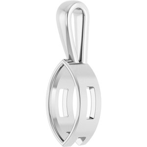 18K X1 White Gold 13x6.5 mm Marquise Charm/Pendant Mounting – image 4