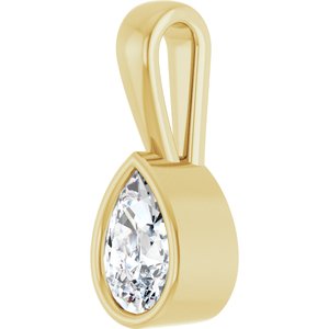 14K Yellow Gold 7x4.5 mm Pear Charm/Pendant Mounting – image 3