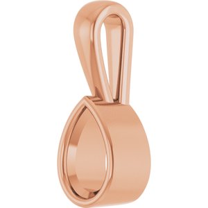 14K Rose Gold 7x4.5 mm Pear Charm/Pendant Mounting – image 4