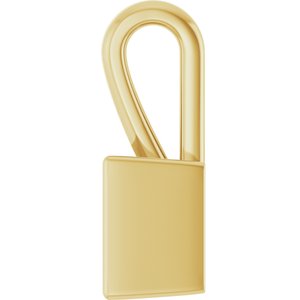 10K Yellow Gold 5.5x5.5 mm Square Charm/Pendant Mounting – image 6