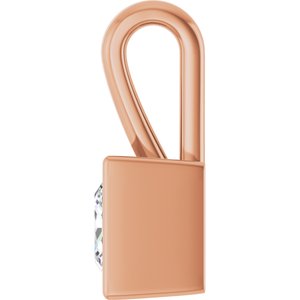 18K Rose Gold 5.5x5.5 mm Square Charm/Pendant Mounting – image 5