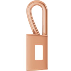 10K Rose Gold 9x9 mm Square Charm/Pendant Mounting – image 6