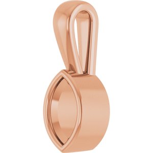 18K Rose Gold 6x3.5 mm Marquise Charm/Pendant Mounting – image 4