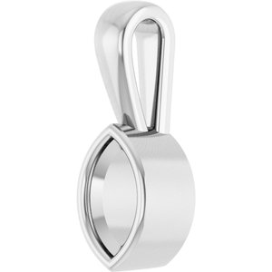 14K X1 White Gold 6x3.5 mm Marquise Charm/Pendant Mounting – image 4
