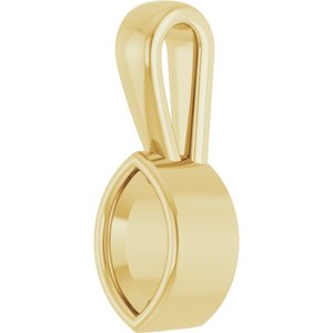 10K Yellow Gold 6x3.5 mm Marquise Charm/Pendant Mounting – image 4