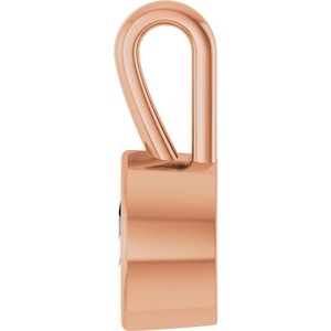 14K Rose Gold 6x3.5 mm Marquise Charm/Pendant Mounting – image 5