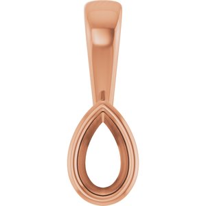 14K Rose Gold 5x3 mm Pear Charm/Pendant Mounting – image 2