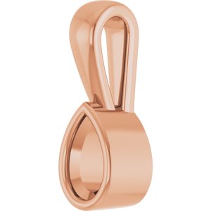 10K Rose Gold 5x3 mm Pear Charm/Pendant Mounting – image 4