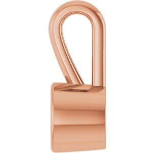 14K Rose Gold 4.1 mm Round Charm/Pendant Mounting – image 6