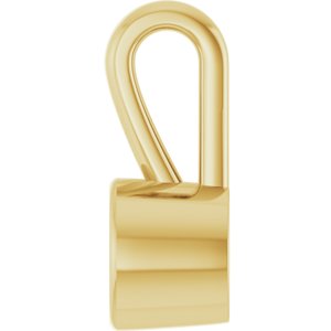 14K Yellow Gold 4.1 mm Round Charm/Pendant Mounting – image 6