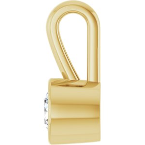 14K Yellow Gold 4.1 mm Round Charm/Pendant Mounting – image 5