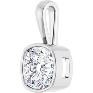 Continuum Sterling Silver 12x12 mm Cushion Charm/Pendant Mounting – image 3