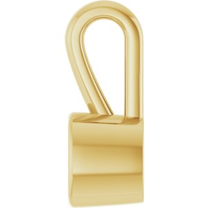 14K Yellow Gold 4x4 mm Cushion Charm/Pendant Mounting – image 6