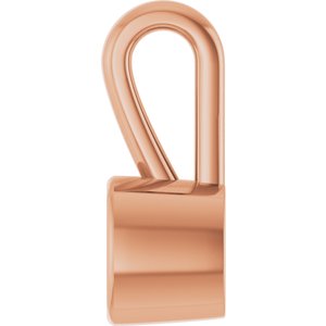 18K Rose Gold 4x4 mm Cushion Charm/Pendant Mounting – image 6