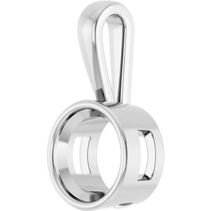 18K X1 White Gold 10 mm Round Charm/Pendant Mounting – image 4