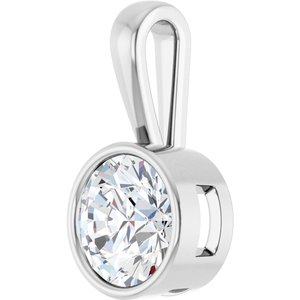 10K X1 White Gold 10 mm Round Charm/Pendant Mounting – image 3