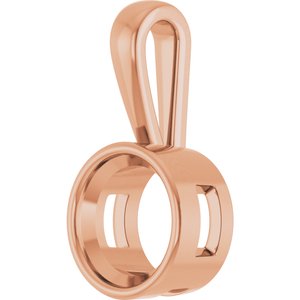 14K Rose Gold 10 mm Round Charm/Pendant Mounting – image 4