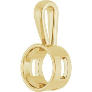 10K Yellow Gold 10 mm Round Charm/Pendant Mounting – image 4