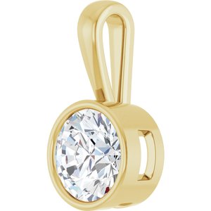10K Yellow Gold 10 mm Round Charm/Pendant Mounting – image 3