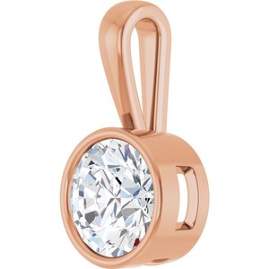 10K Rose Gold 10 mm Round Charm/Pendant Mounting – image 3