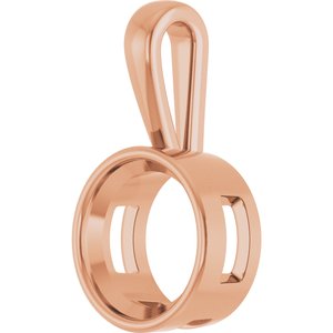 10K Rose Gold 14 mm Round Charm/Pendant Mounting – image 4