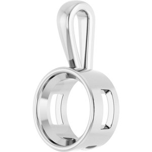 18K X1 White Gold 14 mm Round Charm/Pendant Mounting – image 4