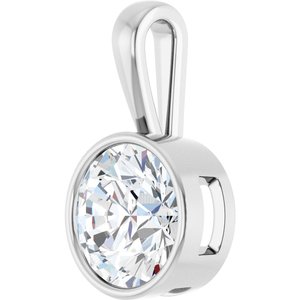 10K X1 White Gold 14 mm Round Charm/Pendant Mounting – image 3