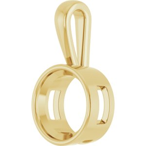 14K Yellow Gold 14 mm Round Charm/Pendant Mounting – image 4