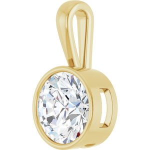 10K Yellow Gold 14 mm Round Charm/Pendant Mounting – image 3