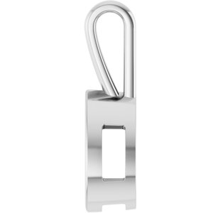14K White Gold 14x9 mm Pear Charm/Pendant Mounting – image 6
