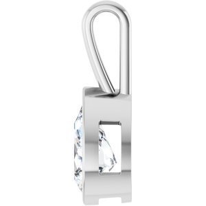 14K X1 White Gold 14x9 mm Pear Charm/Pendant Mounting – image 5