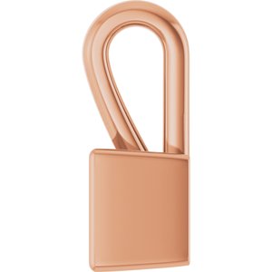 14K Rose Gold 3.5x3.5 mm Square Charm/Pendant Mounting – image 6