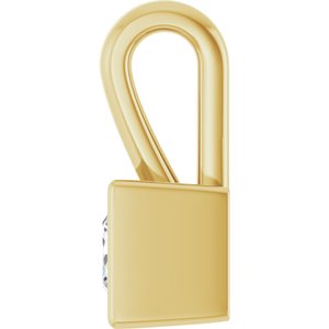 14K Yellow Gold 3.5x3.5 mm Square Charm/Pendant Mounting – image 5