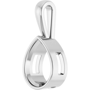 14K White Gold 16x12 mm Pear Charm/Pendant Mounting – image 4
