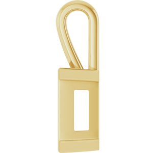 10K Yellow Gold 10x8 mm Emerald Charm/Pendant Mounting – image 6