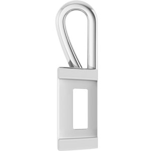 18K White Gold 10x8 mm Emerald Charm/Pendant Mounting – image 6