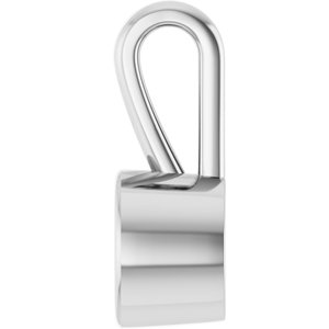 18K Palladium White Gold 5.8 mm Round Charm/Pendant Mounting – image 6