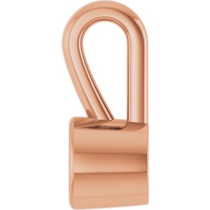14K Rose Gold 3 mm Round Charm/Pendant Mounting – image 6