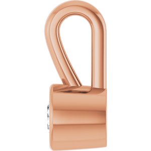 14K Rose Gold 3 mm Round Charm/Pendant Mounting – image 5